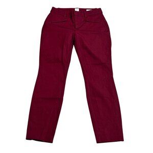 Gap Curvy Signature Skinny Ankle Pants Size 2 Burgundy